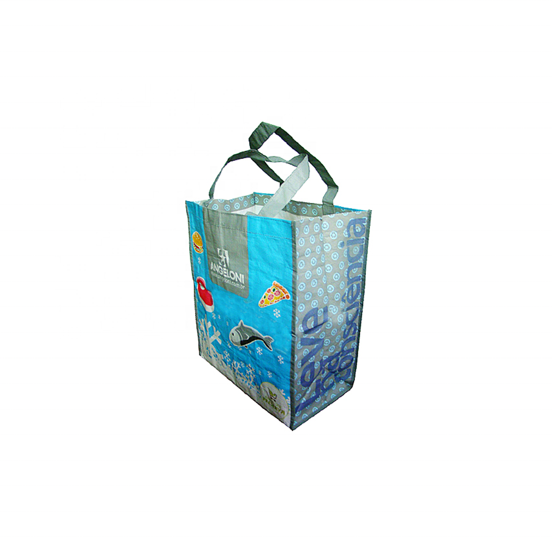 100pcs Reusable Plastic Laminated Carry Bag with Custom Logo Color/Size Low MOQ