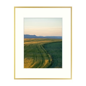 Modern Thin <b>Gold</b> Picture <b>Frame</b> With Thick White Mat Minimalist Matted Brass Photo <b>Frame</b> For Gallery Wall - Product Image 1