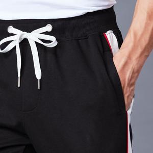 Pantalon de sport noir en coton de haute qualité pour homme, avec bande latérale, respirant, décontracté, pour la gym et le jogging, vente en gros OEM - Product Image 4