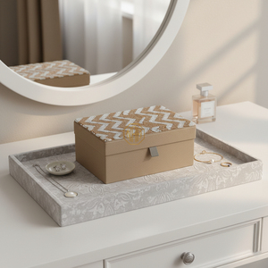 Premium <b>Floral</b> Beaded MDF & Fabric Jewelry <b>Box</b> Handmade Craft Decorative Storage Case 1-3L Capacity Gift <b>Box</b> for Bulk Buyers - Product Image 1