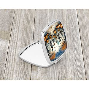 Spooky Halloween Pliant De Poche Compact Maquillage Miroir Calacas Squelettes Décoratif Voyage Miroir Femmes Filles Poche Cadeaux - Product Image 2