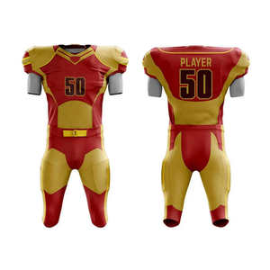 Uniforme de Fútbol Americano Personalizado, Jersey y Pantalones Deportivos de Poliéster Transpirable, Unisex, Logotipo Personalizado, Marca Privada, OEM, Venta al Por Mayor - Product Image 1