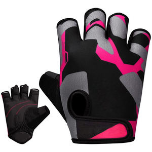 Gants de musculation unisexes légers, respirants, antidérapants, en PU, à demi-doigts, design personnalisé, pour la musculation et les sports - Product Image 1