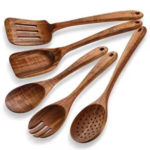 Cuillère de service en bois durable pour la cuisine, ustensile de cuisine naturel pour mélanger le riz, le curry, la soupe, la salade, parfait pour la cuisine en restaurant - Product Image 1
