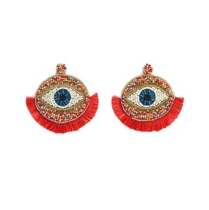 Boucles d'oreilles colorées en perles de rocaille faites à la main, style bohème chic, bijoux tendance, design élégant pour femmes - Product Image 1