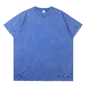 เสื้อยืดผ้าฝ้ายผู้ชายซักได้แนวสตรีทแวร์คอลูกเรือแฟชั่นแนวสตรีทแวร์แนวสตรีทแวร์แนวสตรีทแบบลำลองจากอเมริกา - Product Image 6