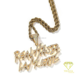 Modern Lab Grown Diamond Script Name Pendant Necklace With Brilliant White Stone Details And Silver Tone Finish Urban Statement - Product Image 5