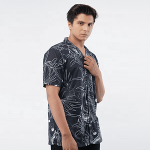 Aloha เสื้อฮาวายแขนสั้นของผู้ชายเสื้อฮาวายพิมพ์ลายดอกไม้ชุดระบายอากาศฤดูร้อน - Product Image 3