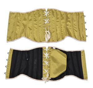 Women's Brown Satin Waist Cincher Firm Control Corset With Bow Decoration Breathable Shapewear For Daily Use - Product Image 3