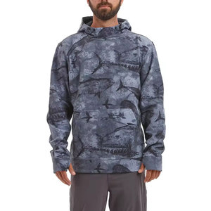 Custom <b>Men's</b> Plus Size Long Sleeve Breathable Anti-UV UPF 50 100% Polyester Gradient Color Fishing Shirts Quick Dry Front Logo - Product Image 1