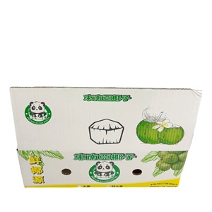 Boîte en carton ondulé écologique recyclé à 3 couches, pliable, de protection, avec logo personnalisé, pour noix de coco jeune et fraîche, rectangulaire, à fentes - Product Image 6