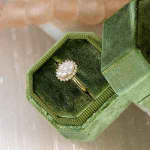 2.5 CT Oval Moissanite Engagement Ring Delicate Solitaire Wedding Proposal Ring 925 Sterling <b>Silver</b> 14K Gold Plated - Product Image 3