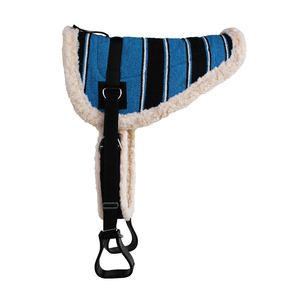 Juego de almohadillas para silla de montar western profesional sin montura con estribos ajustables, forro de vellón sintético suave y fieltro de cuero duradero - Product Image 1