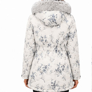 Veste parka d'hiver décontractée pour femmes avec capuche, construction coupe-vent, tissu polyester de qualité supérieure et fabrication OEM ODM disponible - Product Image 2