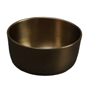 Cuenco antiguo de latón para cocina, recipiente de mezcla redondo para condimentos y almacenamiento de alimentos, de alta calidad - Product Image 1