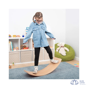 [VENTA EXITOSA] BLUE LOTUS FARM Tabla de Equilibrio de Madera, Tabla de Balanceo, Juguete para Niños, Ejercicio Físico, Fortalecimiento del Core, Soporte Duradero - Product Image 1