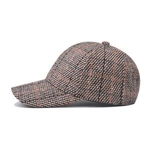 Gorras de Béisbol a Cuadros Gruesas Nuevas de Otoño Invierno al por Mayor, Sombreros de Moda para Hombres y Mujeres, Accesorios de Moda para la Cabeza - Product Image 5