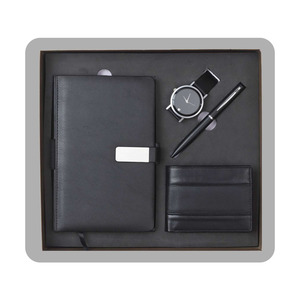 6PCS Promotional Wooden Business Corporate Gift Set Customized Logo <b>Personalized</b> Diary Pen <b>Keychain</b> Card Holder Mug Water Bottle - Product Image 3