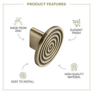 Boutons de tiroir décoratifs pour armoire, poignées de porte durables pour meubles de cuisine et de salle de bain - Product Image 6