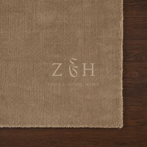 Tapis d'intérieur fait main, tissé à la main, beige, mélange laine et soie, moderne, rembourré, lavable, antimicrobien, antidérapant, adapté aux animaux domestiques, à poils moyens - Product Image 4