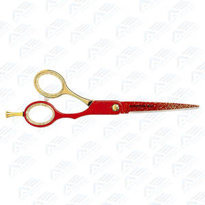 Hustle & Shine 5,75 "Tijeras de corte de pelo profesional Tijeras de peluquero Rojas Acero inoxidable japonés Perfecto para estilistas - Product Image 3