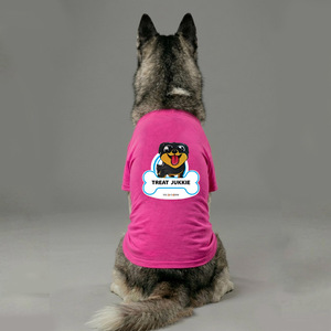 Premium Cotton Round Neck <b>Dog</b> T Shirt in Pink Color Soft Comfortable Breathable Pet Apparel Suitable for Small Medium and Large - Product Image 1