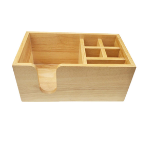 Organizador de Estación de Café de Madera Personalizado OEM ODM con Porta Servilletas y Almacenamiento de Condimentos con Múltiples Compartimentos para Cafetería y Restaurante - Product Image 5