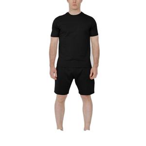 2025 vente en gros hommes été couleur unie à manches courtes col rond T-Shirt sport loisirs Shorts mode T-Shirt ensemble pour hommes - Product Image 2