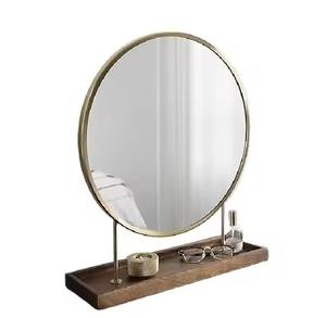 Espejo de Mesa Metálico para Uso Doméstico, Espejo de Maquillaje con Soporte para Tocador, Espejo Cosmético para Baño - Product Image 6