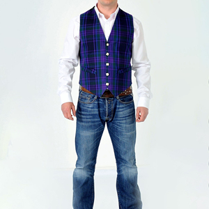 Mens Traditional Tartan Check Waistcoat Classic Plaid Vest For Weddings Festivals Formal Gatherings Business Wear Stylish Design - Product Image 2