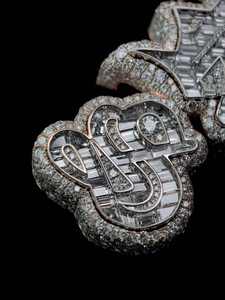 ขายดีจี้เงินคุณภาพดีสีเงิน925ชิ้นสไตล์ฮิปฮอปดีไซน์3D ที่กำหนดชื่อเองเครื่องประดับตัวอักษรพร้อมเพชรโมอิสซาไนต์ - Product Image 2