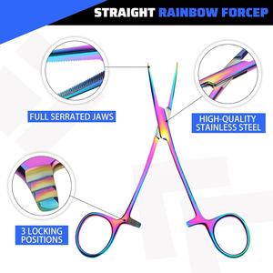 Fórceps hemostáticos quirúrgicos OEM de alta calidad para mosquitos, juego recto y curvo de 2 piezas, fórceps de pesca en varios colores - Product Image 3