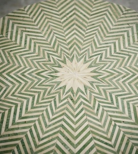 Bone Inlay Round Coffee <b>Table</b> Modern Living Room <b>Side</b> <b>Table</b> Mother of Pearl Accent <b>Table</b> India Furniture - Product Image 4