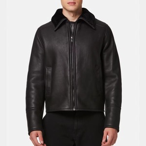 Blouson Bomber Homme en Cuir Chaud de Haute Qualité, Coupe Slim, Respirant sur le Devant, Qualité Premium, Style Classique, Véritable Peau de Mouton - Product Image 3