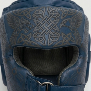 Équipement de protection pour adultes, protège-tête unisexe tendance, protège-tête de boxe, vert, marron, motif géométrique, matériau PU, léger - Product Image 6