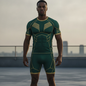 Custom Logo <b>Compression</b> Uniform Fitness Gym Top Leggings Set Bulk Polyester Spandex Elastic Base Layer Sportswear <b>Men</b> - Product Image 5