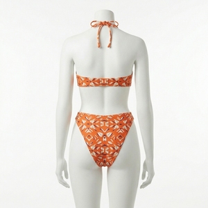 Conjunto de Bikini Halter para Mujer, Traje de Baño Estampado de Dos Piezas, Ropa de Playa, OEM, ODM, Logotipo Personalizado - Product Image 2