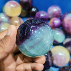 Multicolor Fluorite Sphere Polished Rainbow Fluorite <b>Crystal</b> Ball <b>for</b> Home Decor Wholesale Gemstone <b>Gifts</b> Multi Fluorite - Product Image 6