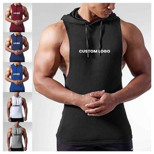 2023 Custom Logo <b>Sleeveless</b> Gym <b>Hoodie</b> for <b>Men</b> Breathable Fitness Sports Design with Summer Workout Features - Product Image 6