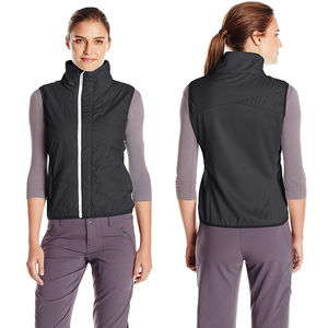 Gilet d'hiver matelassé sans manches en gros avec fermeture éclair, design de logo personnalisé, coupe-vent, décontracté, en crochet pour femme - Product Image 2