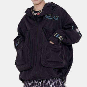 Techwear Tactical <b>Jacket</b> <b>Men</b> Streetwear Waterproof Windbreaker Hip Hop Multi-Pocket Hooded <b>Cargo</b> Coat Cyberpunk Outdoor Wear - Product Image 4