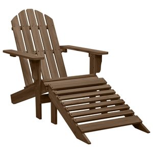 Sedia Adirondack in legno massello di abete e tavolo Set mobili da giardino marrone - Product Image 5