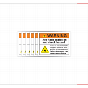 Señal de advertencia de riesgo de arco eléctrico, explosión y descarga para paneles eléctricos, cuartos de control de aparellaje eléctrico y seguridad de equipos de energía - Product Image 2