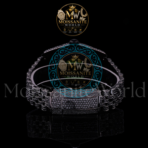 Full <b>Black</b> Moissanite Diamond Custom <b>Watch</b> logo Luxury Quartz <b>Watches</b> for <b>Men</b> Fashion Hip Hop Full Diamond Complete Wrist <b>Watch</b> - Product Image 3