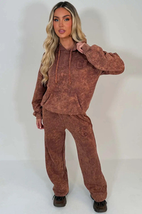 En gros, Survêtement décontracté 2 en 1 pour femme, hiver, uni, avec dentelle, effet délavé, style urbain, pour le sport et le jogging - Product Image 5