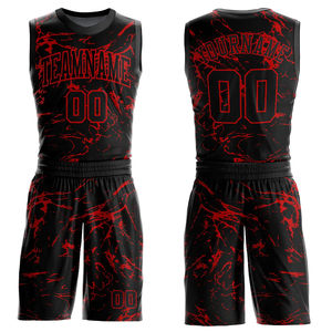 Maillot de basketball unisexe OEM personnalisé avec nom et numéro imprimés, sans manches, séchage rapide, professionnel, respirant, grandes tailles, logo et couleur personnalisables - Product Image 1