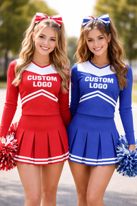 Service personnalisé, prix OEM, style moderne, tissu en spandex/polyester haute durabilité, uniformes de cheerleading imprimés pour femmes, confortables - Product Image 5