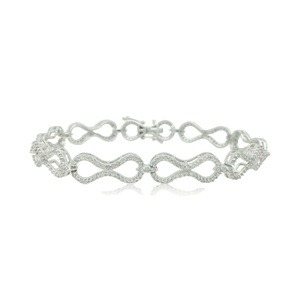 Sterling Silver 2.62 Ct Round Cut White Natural Diamond Women's Trendy Tennis <b>Bracelet</b> 7.5 Inch - Product Image 1