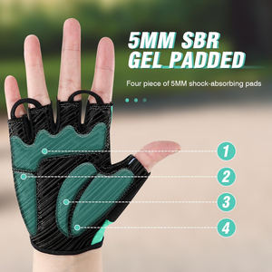 Gants de cyclisme mi-doigts pour hommes et garçons, gants de fitness, gants de musculation, gants de gym réglables, gants de cyclisme personnalisés pour l'entraînement - Product Image 3