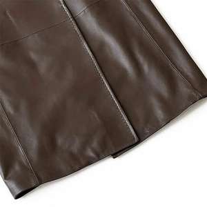 Abrigo Largo Impermeable, Transpirable y Ecológico de Cuero Genuino para Mujer, con Logotipo Personalizado - Product Image 6